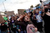 Protest to mark the International Day for the Elimination of Violence Against Women, in Quito