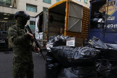 Mexican authorities hold operation to seize Chinese counterfeit goods, in downtown Mexico City