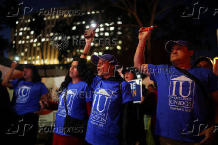 Demonstration against deportations, in Los Angeles