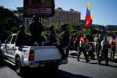 Opposition supporters gather ahead of President Maduro inauguration, in Caracas