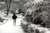 Snowfall in Budapest