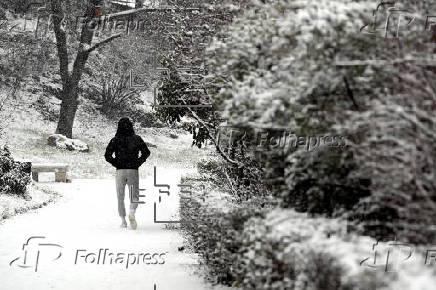 Snowfall in Budapest