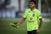 Neymar no treino da seleo brasileira 
