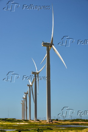 Torres geradoras de energia, no Parque Elico de Paracuru