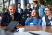 King Philippe of Belgium takes part in the 'Great Debate' of 'Ghent European Youth Capital 2024'