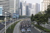 Bikers convoy supporting the Palestinian people in Jakarta