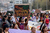 Protest to mark the International Day for the Elimination of Violence Against Women, in Quito