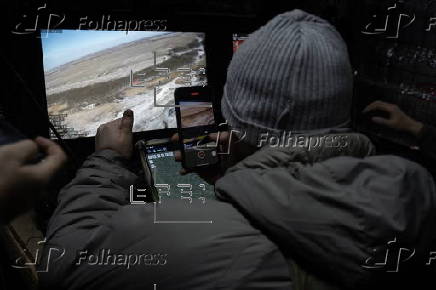 Ukrainian forces conduct aerial reconnaissance near the frontline in eastern Ukraine