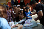 Migrant caravan in Huixtla