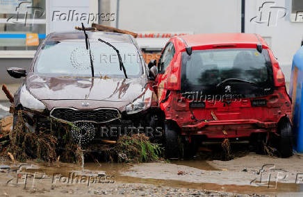 Aftermath of flooding in Czech Republic