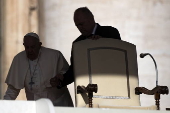 Pope Francis leads Wednesday's general audience in Saint Peter's Square