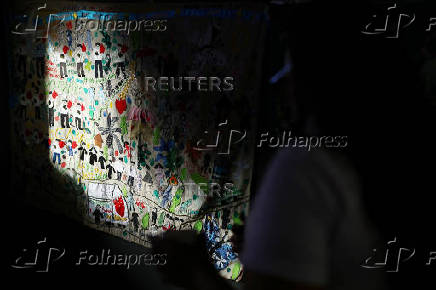 Tribute made by the Special Jurisdiction for Peace (JEP) to the victims of extrajudicial executions carried out by the Colombian army, in Bogota