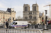 Security arrangements in the surrounding area for the reopening of Notre Dame de Paris