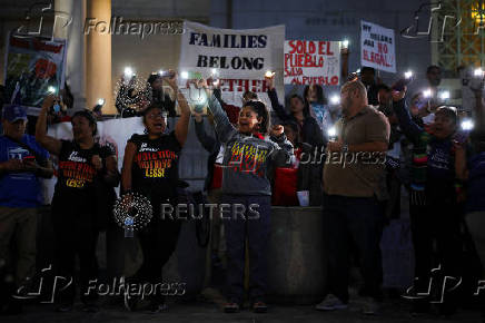 Demonstration against deportations, in Los Angeles