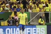 Partida entre brasil contra colomba pelas eliminatrias da copa do mundo em braslia