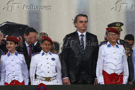 Jair Bolsonaro durante cerimnia pelo Dia do Exrcito