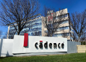 FILE PHOTO: Cadence Design Systems logo is pictured in San Jose