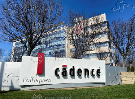 FILE PHOTO: Cadence Design Systems logo is pictured in San Jose