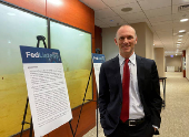 FILE PHOTO: Federal Reserve Bank of Chicago President Austan Goolsbee hosts a 'Fed Listens' event in Chicago