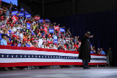 Republican presidential nominee and former U.S. President Trump holds a rally at Atrium Health Amphitheater in Macon, Georgia