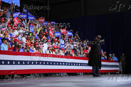 Republican presidential nominee and former U.S. President Trump holds a rally at Atrium Health Amphitheater in Macon, Georgia