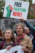 Demonstration in support of Palestinians in Gaza, in Dublin