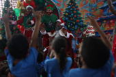 Christmas celebration in Cidade de Deus slum in Rio de Janeiro