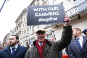 Demonstration in support of farmers, in London