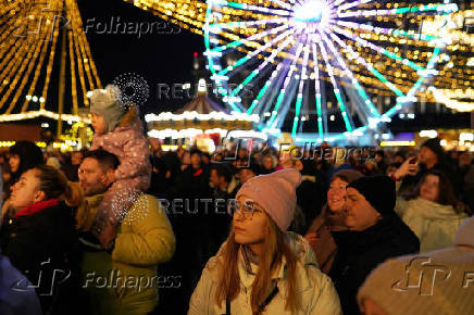 Christmas decorations in Bucharest