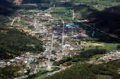 Vista area de Nova Trento (SC), onde