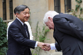 Japan's Emperor Naruhito and Empress Masako visit Oxford University