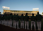 MLB: Texas Rangers at Oakland Athletics