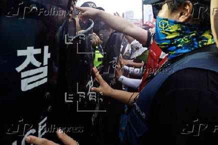 Rally calling for South Korean president's resignation in Seoul