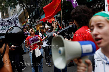 Demonstration to mark International Day for the Decriminalization and Legalization of Abortion, in Sao Paulo