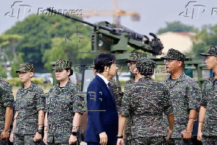 Taiwanese President Lai visits military camp in Taoyuan