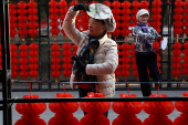 Decorations before Lunar New Year celebrations, in Beijing