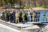 Denmark's and Sweden's kings visit Berga Naval Station in Sweden