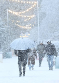 Snowfall during Storm Bert, in Edinburgh