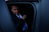 Bolsonaro deixa PF em Braslia, em 2023, aps depor na PF