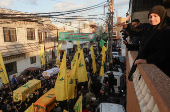 Funeral of Hezbollah fighters who were killed during hostilities with Israeli forces, in Maarakeh