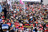 Protesters attend a rally against South Korea's impeached President Yoon Suk Yeol in Seoul