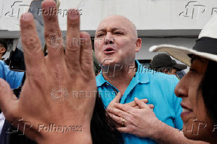 Presidential candidate Luisa Gonzalez of the Revolucion Ciudadana party launches her campaign for the February 2025 election, in Quito