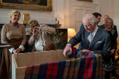 Britain's King Charles attends the 35th anniversary reception of the King's Foundation, in Cumnock