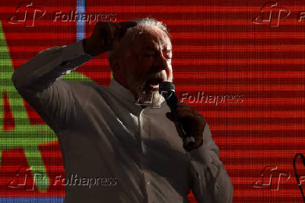 Lula discursa em evento do Sindicato dos Metalrgicos do ABC, em SBC