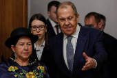 Russian Foreign Minister Sergei Lavrov meets with Bolivian Foreign Minister Celinda Sosa Lunda in Moscow