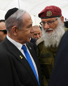 Israeli Prime Minister Benjamin Netanyahu attends a Remembrance Day Ceremony In Jerusalem