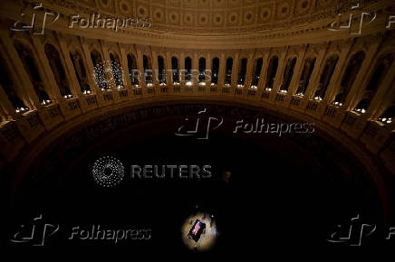 Former U.S. President Jimmy Carter lies in state at the U.S. Capitol building in Washington