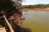 Vista da lagoa do Saibro, rea de recarga do Aqufero Guarani, em Ribeiro Preto