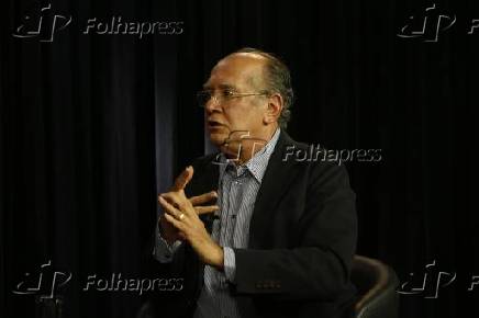 O ministro do STF Gilmar Mendes durante entrevista  Folha e ao UOL