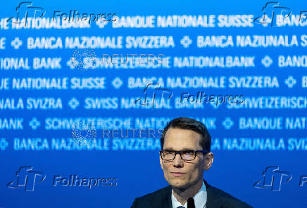 Swiss National Bank (SNB) governing board vice chairman Martin Schlegel attends the annual general meeting in Bern